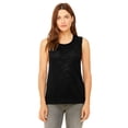 thumbnail image 1 of Camiseta de tirantes de mujer Flowy Scoop Muscle SOLID BLACK SLUB S Bella + Lienzo B8803, 1 of 1