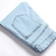thumbnail image 4 of Pantalones vaqueros de longitud completa para hombre, vaqueros rotos de color azul claro con cremallera, lavados, elásticos, tendencia para exteriores, pantalones vaqueros para hombre., 4 of 9