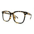 thumbnail image 4 of Nerdy Large Horn Rim Rectangular Blue Light Filtering Computer Eyeglasses Tortoise, 4 of 8