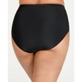 thumbnail image 3 of Island Escape Women's Plus High Waist Bikini Bottoms Swimsuit Black Size 16W, 3 of 3