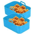 thumbnail image 2 of Olla de silicona para freidora de aire, 2 uds., Compatible con DZ201 Foodi 8QT, revestimiento de freidora de aire de silicona reutilizable, accesorios para freidora de aire, 2 of 5