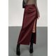 thumbnail image 3 of Falda PRETTYGARDEN 2025 de cuero sintético, tiro alto con abertura lateral, talla S, 3 of 5