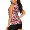 thumbnail image 3 of Lsque Red Hawthorn Printed Workout Tank Tops for Women, Athletic Sports Tank Tops, Compression Sleeveless Dry Fit Shirts,Sleeveless Yoga Shirt-X-Large, 3 of 9