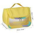 thumbnail image 2 of Unique Bargains 1 Pc Women Convenient Makeup Bag for Vacation Camping Business Travel Bathing Yellow, 2 of 4