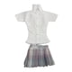 thumbnail image 3 of Conjunto de camisa y falda de manga corta a escala 1/6, accesorios de moda retro para cosplay falda violeta y azul, 3 of 9