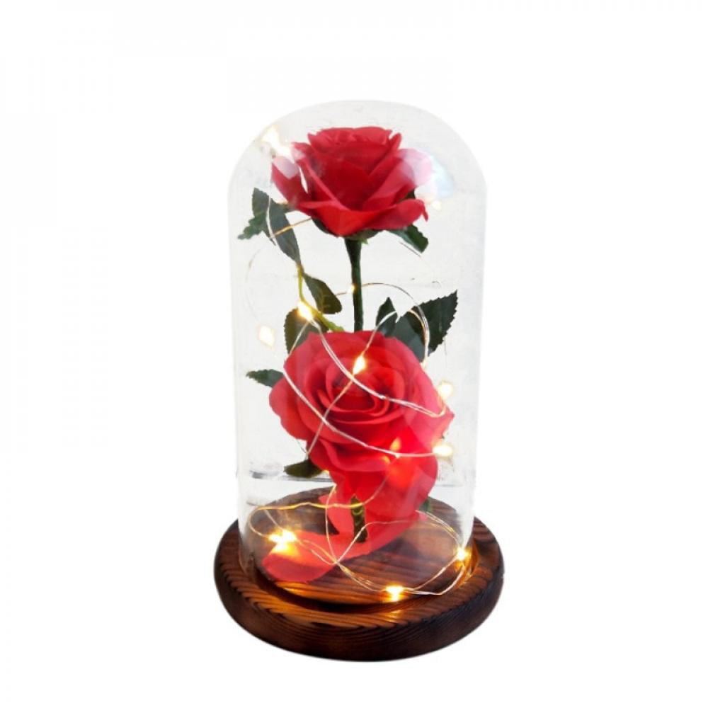 Details about   Red Rose Flowers Artificial Flower LED Luminous For Mothers Valentine Day Gift 