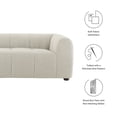 thumbnail image 2 of Modway Liana Upholstered Fabric Upholstered Sofa in Linen, 2 of 9