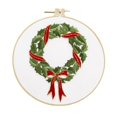 thumbnail image 2 of SuChun Quilting Squares Christmas Embroidery KIT Adults Kids DIY Handmade Hand Embroidery Kits With Stamped Embroidery Pattern For Christmas Embroidery Kits For Adults Beginners, 2 of 9