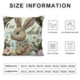 thumbnail image 6 of Nawypu Happy Easter Hunny Bunny Decorative Throw Pillow Covers, Home Sweet Home Rabbit Wreath Porch Patio Outdoor Pillowcase, Egg Hunt Tulip Flower Stripes Cushion Case Home Decor&nbsp;2pc, 6 of 6