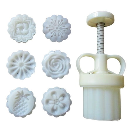 

Adjustable Mooncake Mold 50g Flower Stamp Cookie Cutter Mould DIY Baking Tools