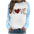thumbnail image 2 of Amzcrzy Chandails en Molleton pour Femmes Manches Longues Chemises pour Femmes Imprimé Lettres de la Saint-Valentin Col Rond Raglan Décontracté Imprimé Chandail à Capuche Chandails en Molleton de la Saint-Valentin pour Femmes 2TG, 2 of 4