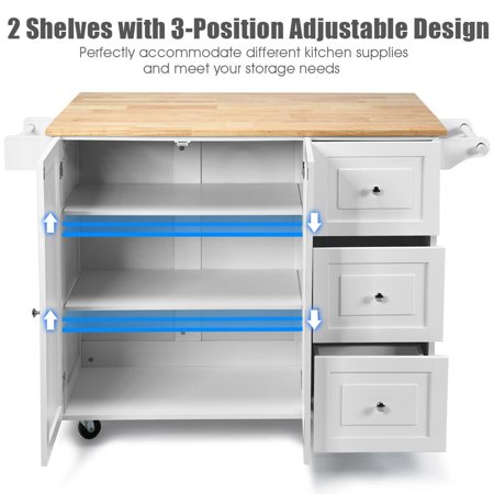 Gymax Drop Leaf Kitchen Island Trolley Cart Wood Storage Cabinet W Spice Rack White Canada Gymax Drop Leaf Kitchen Island Trolley, Kitchen Island With Folding Leaf Canada
