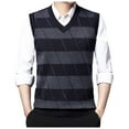 thumbnail image 2 of Dpytoraw Male Knitted Vest Vest V Neck Sleeveless Padded Sweater Vest, 2 of 5