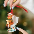 thumbnail image 3 of Toilet Bowl Christmas Tree Ornament, Christmas Throne Toilet Ornament for Christmas Tree, Christmas Toilet Ornament with Santa Hat for Humorous Bathroom & Tree Decor, Acrylic Novelty Ornament, 3 of 4