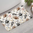 thumbnail image 2 of Football Equipment Checkered Pattern Bathroom Rugs Mat,Non Slip Microfiber Bathroom Rug,Rubber Backing,Soft Bathroom Mats for Bathroom Floor,Tub and Shower,17x30in(43x75cm), 2 of 5