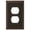 Aged Bronze, variant on Amerelle 54RVB Georgian Tumbled Wallplate, 1 Rocker GFCI, Cast Metal, Aged Bronze, 1-Pack
