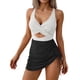 thumbnail image 1 of Traje de baño de una pieza para mujer, traje de baño de color liso con bloques de color para mujer, traje de baño de moda playera para mujer, trajes de baño de una pieza para mujer, trajes de baño par, 1 of 6