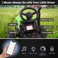 thumbnail image 6 of Funcid 24 Volt Ride on Toys with Remote, 5 AH Electric Ride on Vehicles for Kids, 240W Ride on Tractor, Power Car Wheels w/ Detachable Trailer, Bluetooth, Music, Taillight & Light Switch, Green, 6 of 8