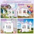 thumbnail image 6 of Veeboto Bounce House with Blower, Slide, and Spacious Bouncing Area, White Bouncy Castle with Balloons, Floor Cloths, Suitable for Weddings, Parties, Birthdays, Indoor and Outdoor Decoration, 6 of 8