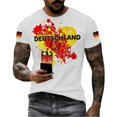 thumbnail image 4 of Women's Germany Football Graphic T-Shirt, Men's Soccer Graphic T-Shirt, Casual Short Sleeve Sports Top for Workout for Soccer Tournament 2026 White Size: M, 4 of 4