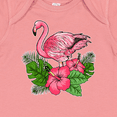 thumbnail image 4 of Inktastic Flamingo with Tropical Flowers Boys or Girls Baby Bodysuit, 4 of 5