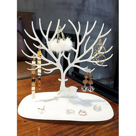 TSV Creative Tree Deer Jewelry Necklace Ring Earring Stand Display Organizer Holder Show Rack