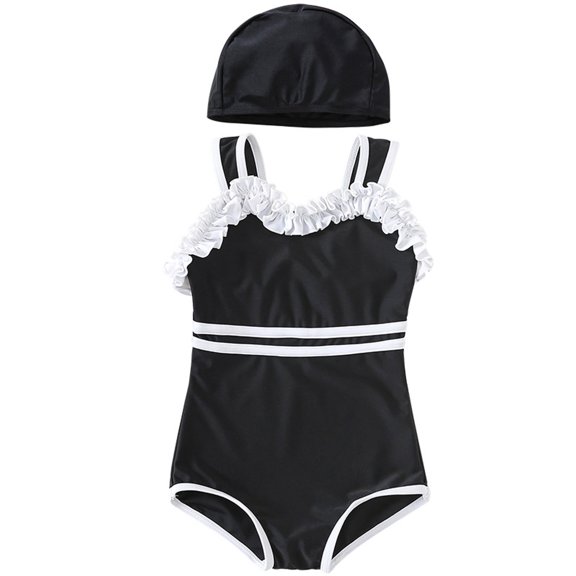 LRen Swimsuit for Toddler Girl One Piece Ruffle Swimwear for Girls Cute Summer Tail Swimsuit Girl Beach Swimwear Girls Swimsuit Bathing Suits