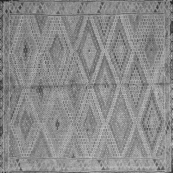Ahgly Company Indoor Square Southwestern Gray Country Area Rugs, 6' Square