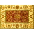 thumbnail image 1 of Ahgly Company Machine Washable Indoor Rectangle Abstract Yellow Modern Area Rugs, 8' x 12', 1 of 4