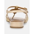 thumbnail image 3 of Time and Tru Women's Raffia Circle Thong Sandals, 3 of 6
