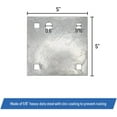 thumbnail image 3 of Stationary & Floating Dock Backer Plates, 5" x 5" - 7/16" Holes - Heavy-Duty Galvanized Steel (16 Pack), 3 of 4