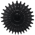 thumbnail image 2 of Hanging Black Tissue Fan Decorations, Set of 3 (21 inch, 18 inch, 13 inch) by Devra Party, 2 of 5