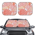 thumbnail image 2 of Goofa Corals Pattern 2 Piece Car Windshield Sun Shade Foldable | Front Windshield Shade for Sun, Heat and UV Rays | Sunshade for Car Front Window-Medium, 2 of 7