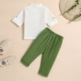 thumbnail image 6 of Fsqjgq 2T Girl Clothes Trendy Girls Clothes Toddler Boys Girls Half Sleeve Solid T Shirt Pullover Tops Pants Outfits Clothing Sets Kids Clothes 2 Piece Outfits Baby Girl Outfits Kids Sets Size 120, 6 of 6