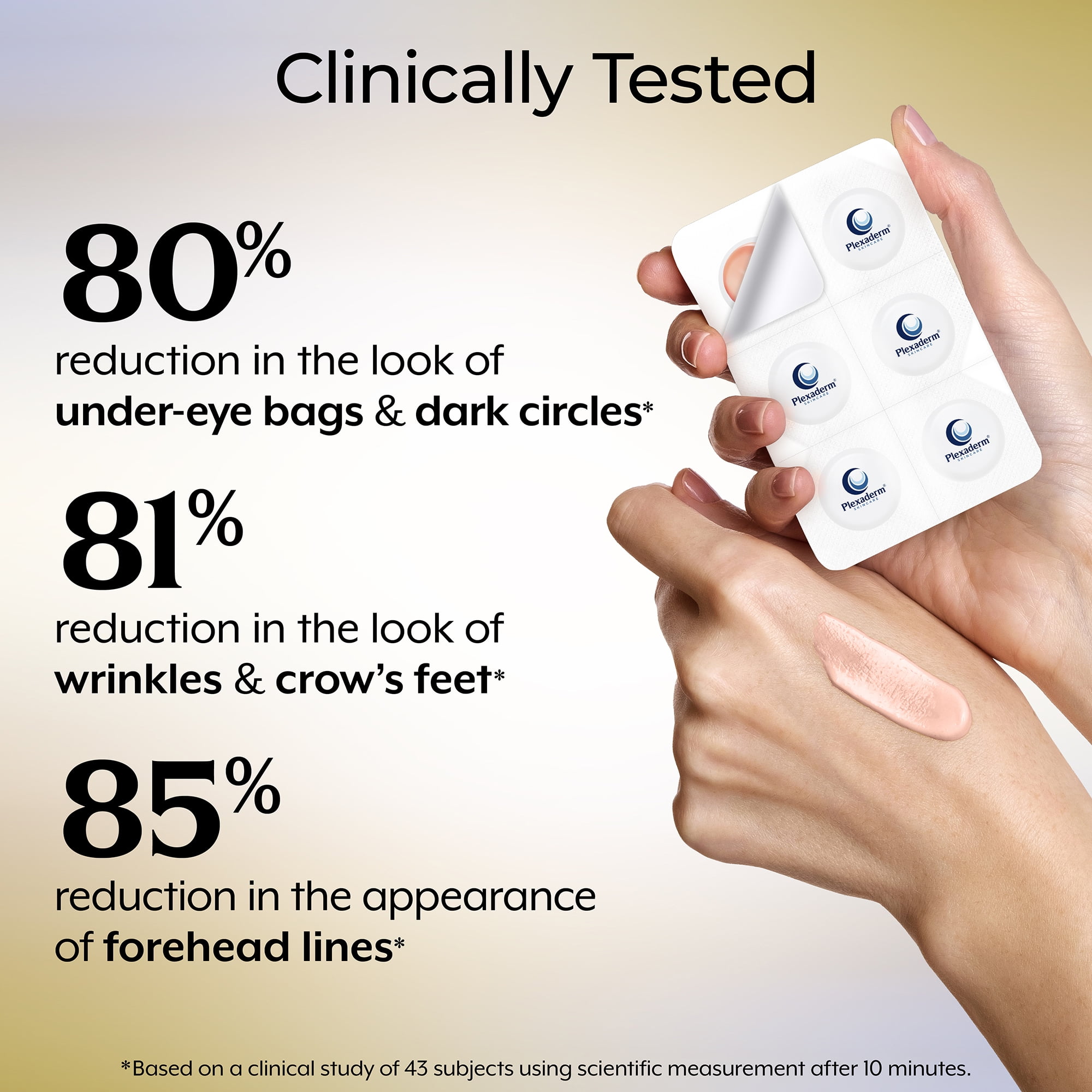 Plexaderm Rapid Reduction Serum - New Single Use Pods - Age-Defying Eye Treatment - Reduce the Look of Under-Eye Bags & Wrinkles, Diminish the Appearance of Dark Circles, Fine Lines &a