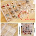 thumbnail image 4 of Earring Storage Box Organizer, Acrylic Jewelry Storage Box Holder 5 Drawers Transparent Jewelry Display Stand with 120 Small (Clear), 4 of 5