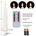 thumbnail image 4 of Lamp Homemory, 3 velas LED blancas con forma de árbol, 25 cm, 4 of 7