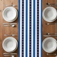 thumbnail image 6 of Anchor Stripe Table Runner - 60 Inch Long, Kitchen Dining Table Runner Dresser Scarves, Navy Blue Nautical Coastal White Sea Farmhouse Decor for Coffee Tables Wedding Party Banquet, 6 of 8