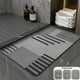 thumbnail image 5 of Tapete de baño Diatomite - Esterilla absorbente antideslizante para secar los pies, poliéster gris, 5 of 6
