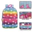 thumbnail image 3 of Girls 17 Inch Backpack with Front Zippered Pocket and Padded, Adjustable Shoulder Straps for School, Camp, Hiking, Commuting and Travel in Delightful Daisies, 3 of 8