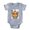 Heather Grey, variant on CafePress - Cute Element Tungsten W - Cute Infant Baby Football Bodysuit