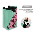 thumbnail image 3 of Yayeee Freestanding Laundry Hamper with Handle Collapsible Large Storage Basket for Clothes, Pink Cheetah, 3 of 7