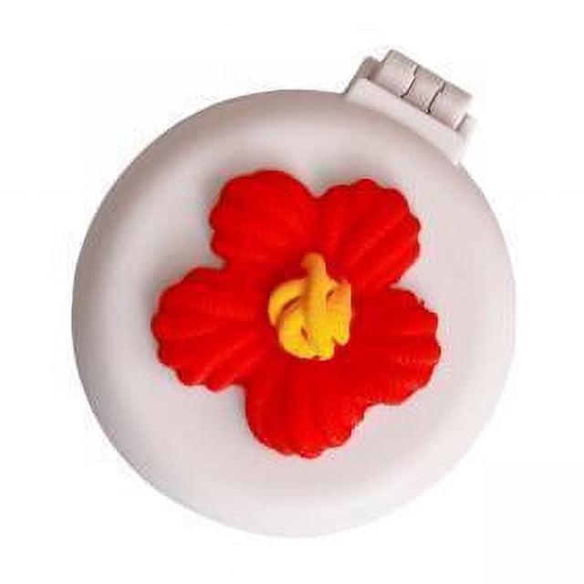 2x Espejo Pequeo Con Cepillo Cepillos De Pelo De Espejo De Viaje Portátil Para Nias Adultos Flor