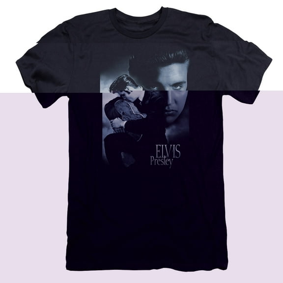 Elvis Presley Reverent Premium Slim Fit 30/1 T-Shirt Navy