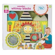 ALEX Toys Wooden Whimsy Blocks, Set of 15 in Fun Shapes