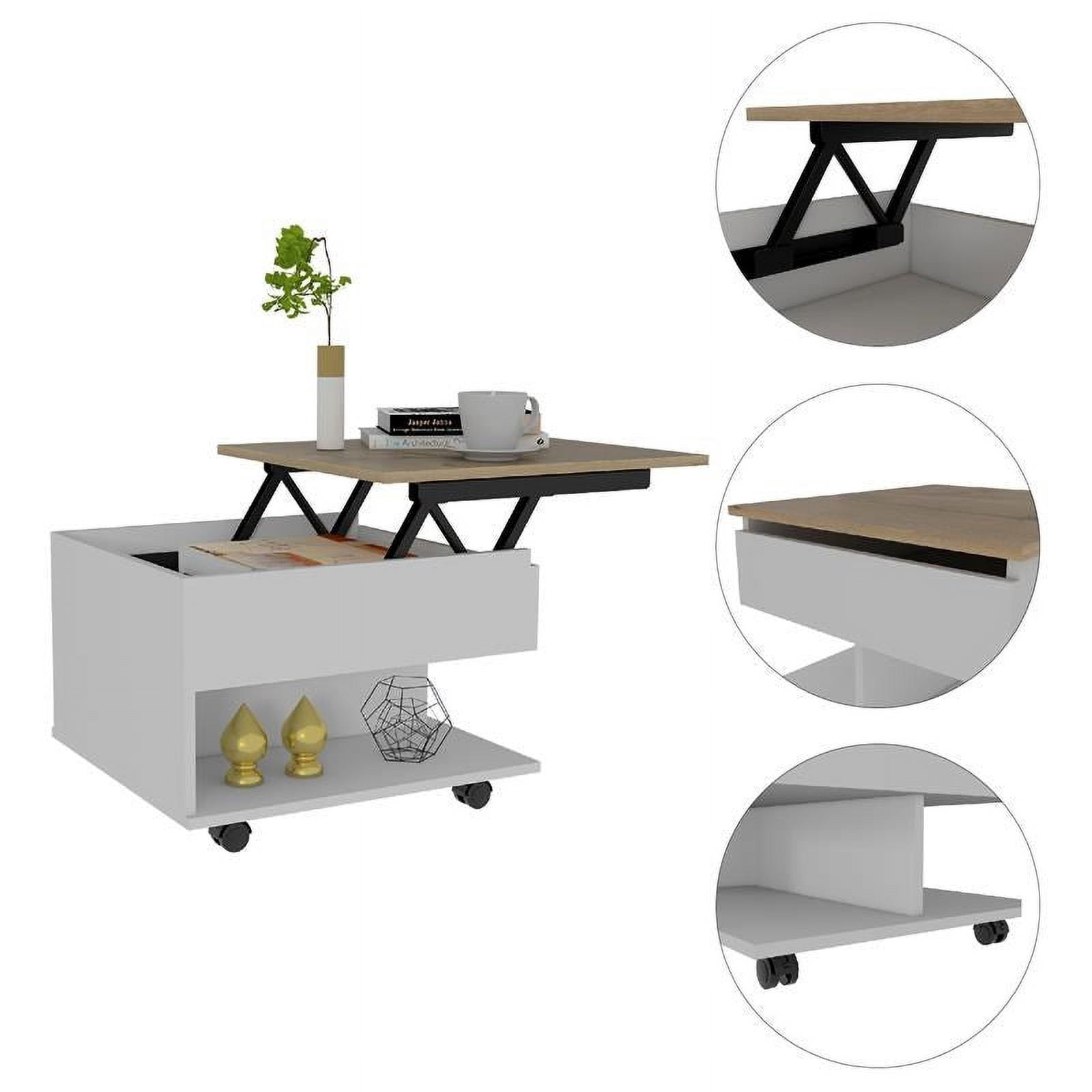 Boahaus Mantua Coffee Table (White-Brown)