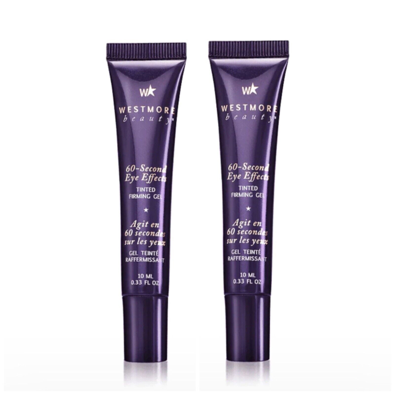 2 Pack Westmore Beauty 60 Second Eye Effects Tinted Firming Gel 0.33 Oz
