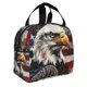 thumbnail image 2 of Balery Retro American Eagle A Bolsa de Almuerzo Aislada – Caja de Almuerzo con Papel de Aluminio Grueso, Mantiene la Comida Fresca por 4 Horas, 2 of 8