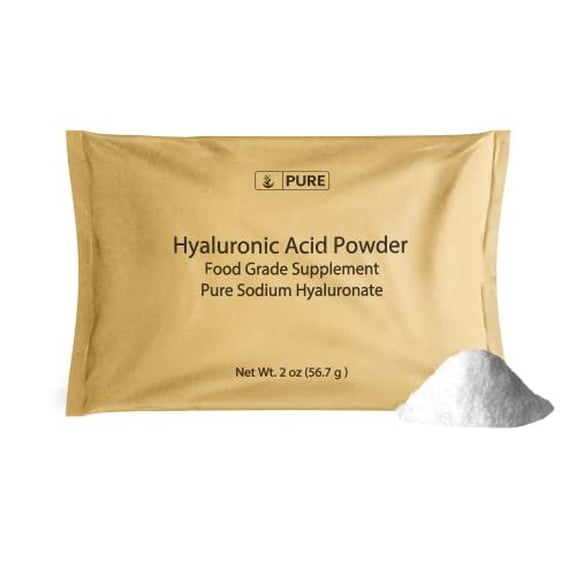 Pure Original Ingredients Hyaluronic Acid 2oz Water Soluble, Fine Powder