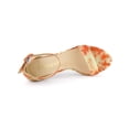 thumbnail image 4 of BLISSFUL STEP Women's Shoes Solid Color Open Toe Block High Heels Summer Sandals Orange 9, 4 of 7
